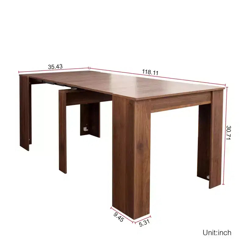 Grande table console extensible multifonctionnelle, table à manger pour 5-8 personnes