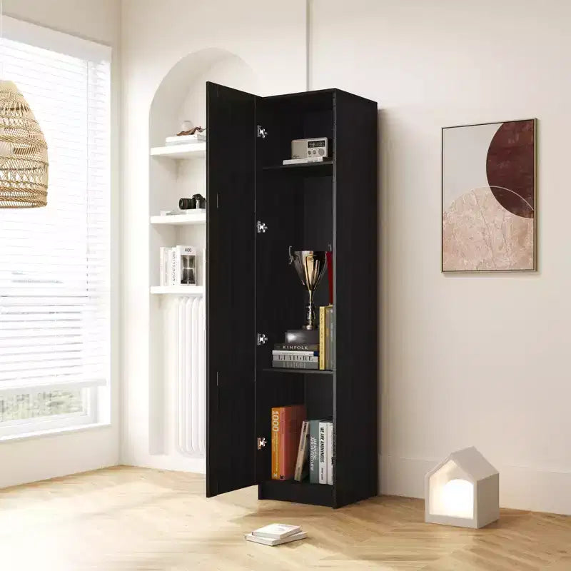 Meuble de rangement mural empilable à 3 niveaux avec étagères réglables