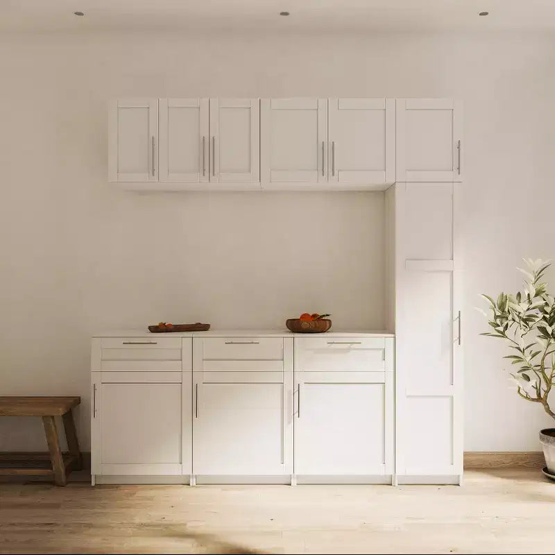 Meuble de rangement mural empilable à 3 niveaux avec étagères réglables