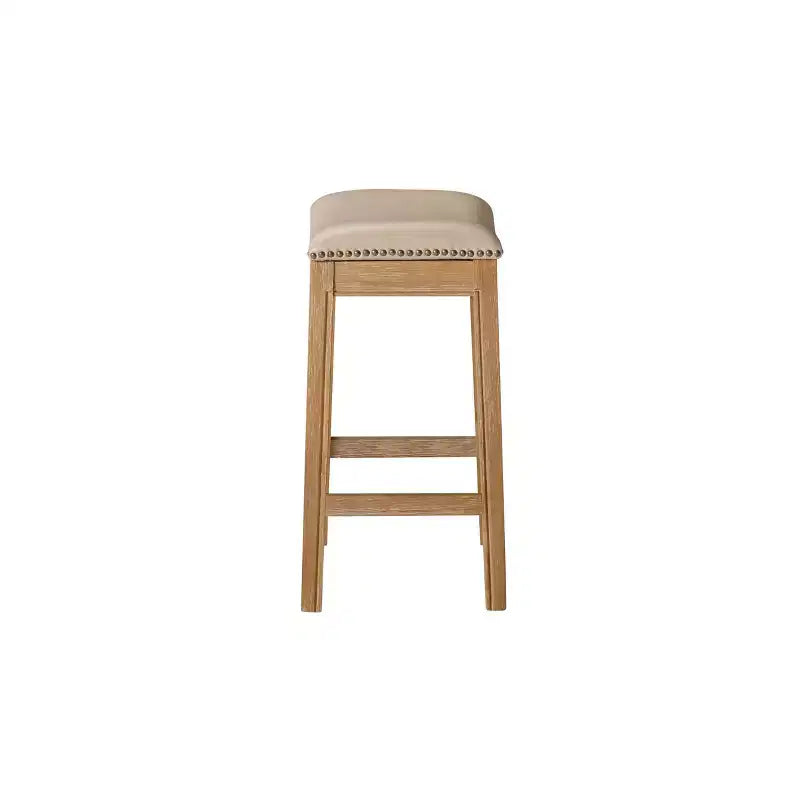 Tabouret de comptoir sans dossier avec revêtement en tissu