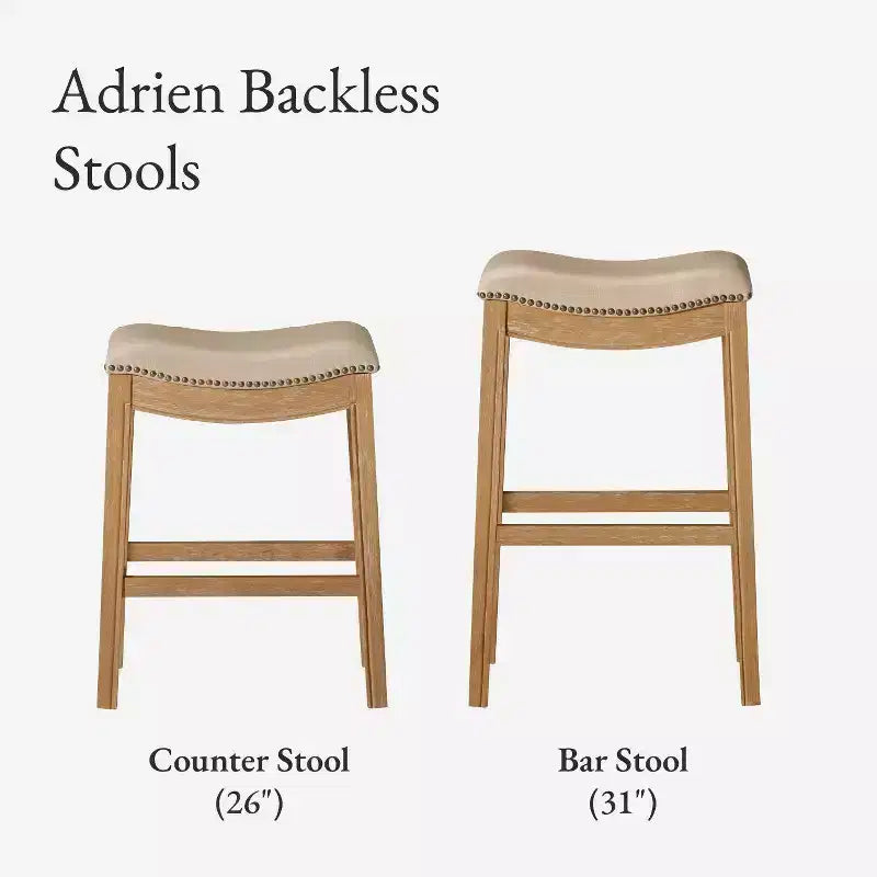 Tabouret de comptoir sans dossier avec revêtement en tissu
