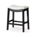 Maven Lane Adrien Backless Saddle Counter Stool with Fabric Upholstery 26