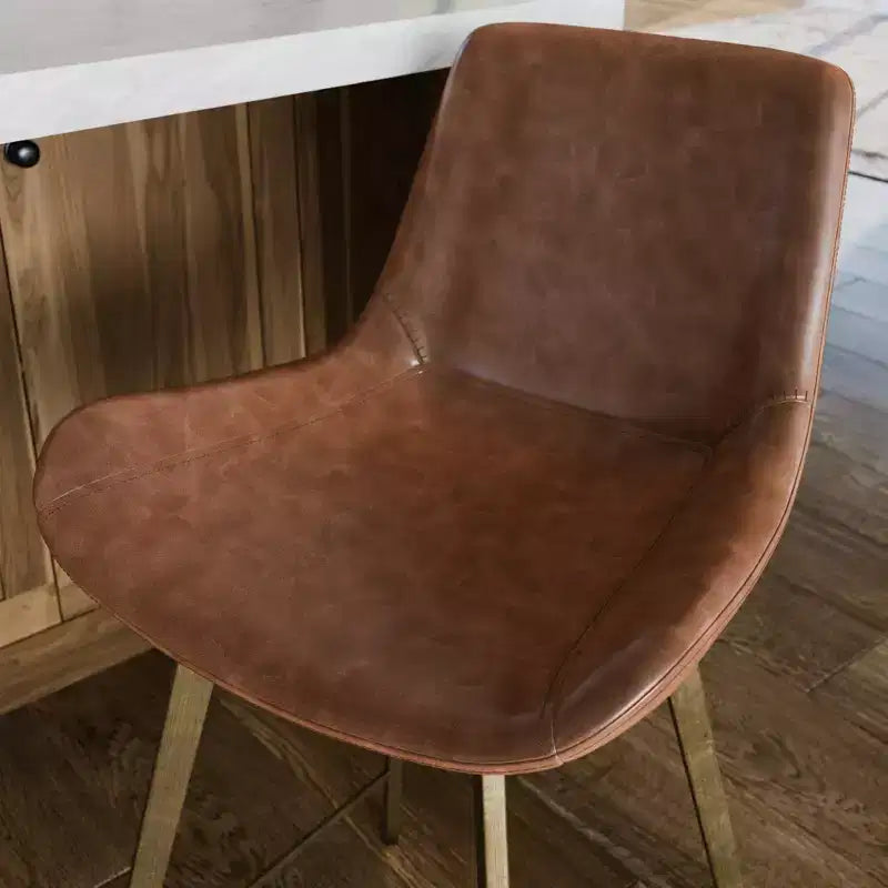 Tabouret de comptoir Victor en similicuir 26