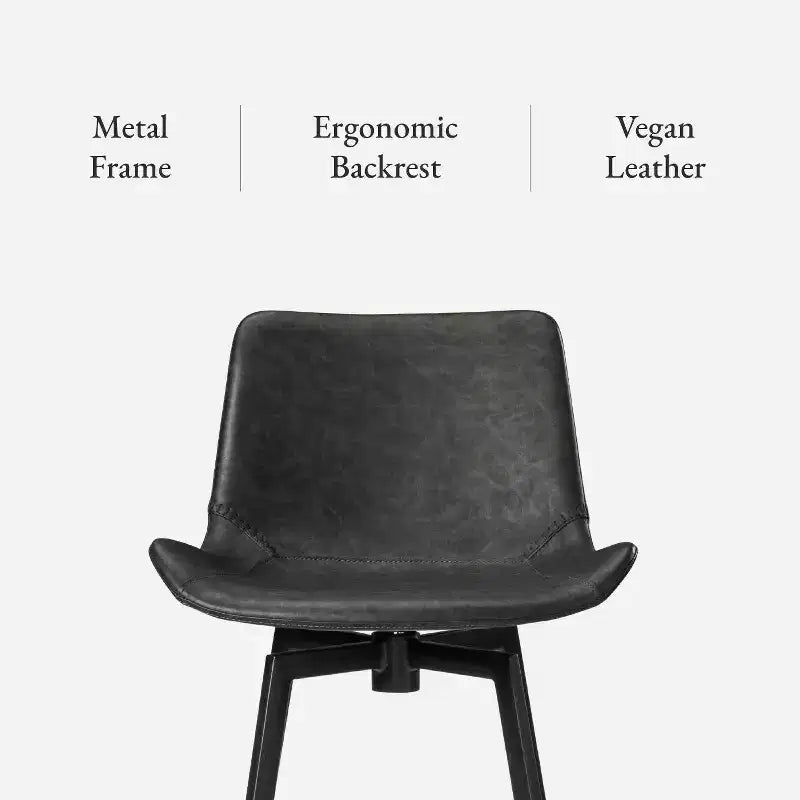 Tabouret de comptoir Victor en similicuir 26