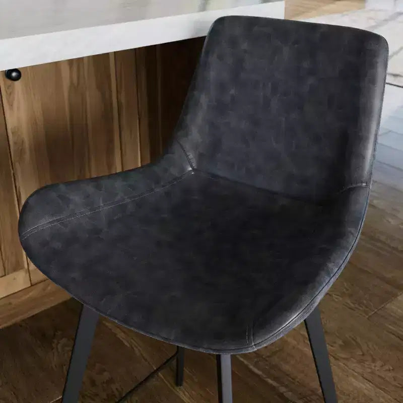 Tabouret de comptoir Victor en similicuir 26