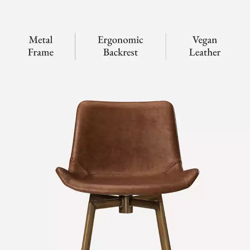 Tabouret de comptoir Victor en similicuir 26