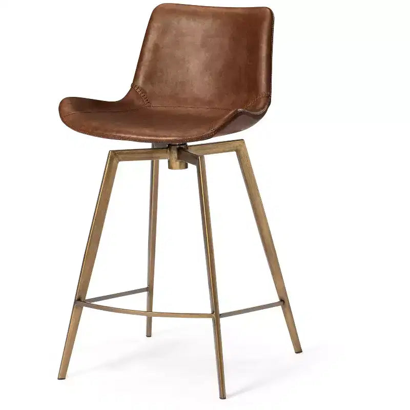 Maven Lane Victor Counter Stool with Faux Leather 26
