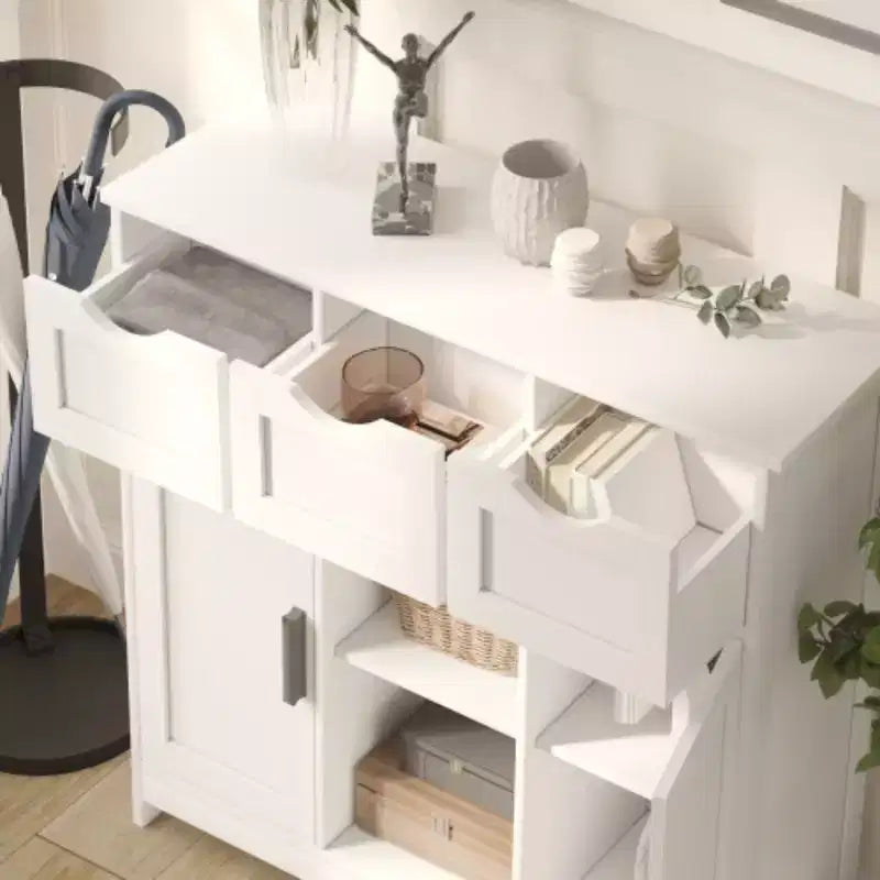 Meubles de rangement, Meuble bas en bois, avec tiroirs et étagères