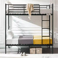 Lit superposé blanc double pour enfants/adultes avec escalier à barreaux plats
