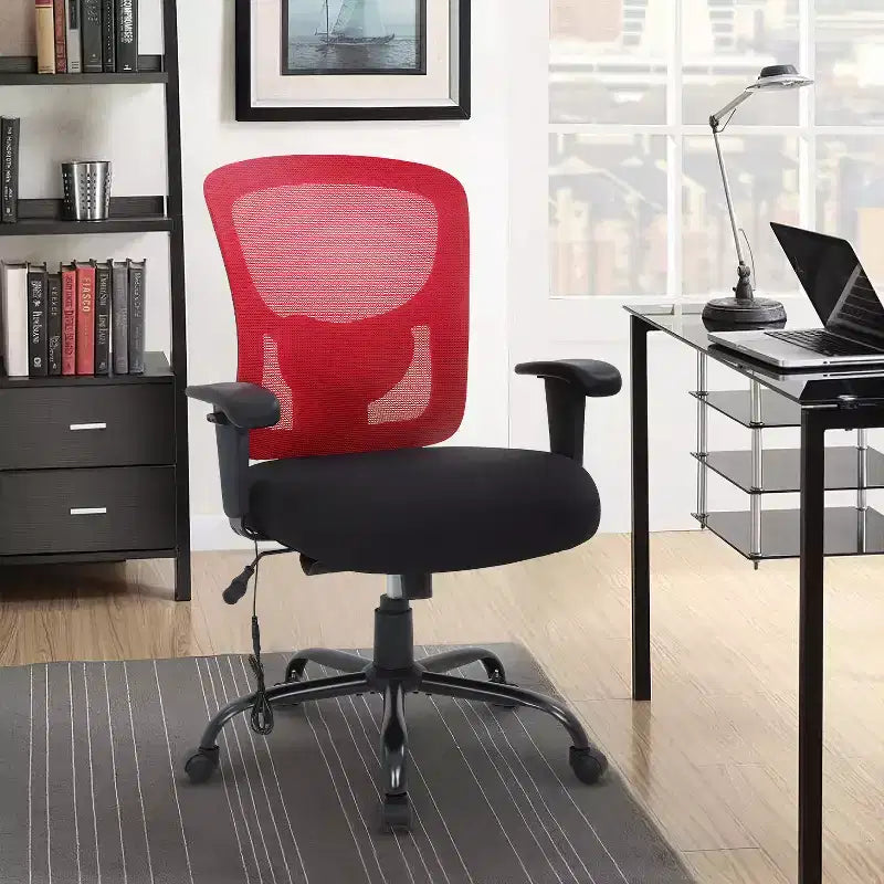 Chaise de bureau ergonomique grande taille 400 lbs, dossier maille, pour personnes fortes