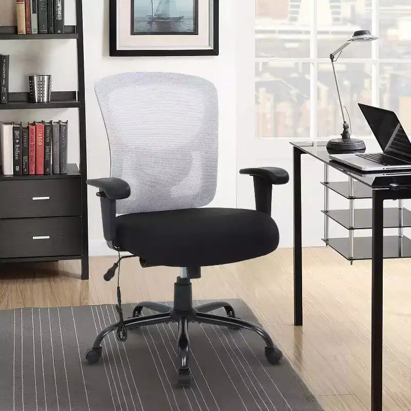 Chaise de bureau ergonomique grande taille 400 lbs, dossier maille, pour personnes fortes