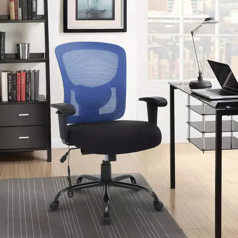 Chaise de bureau ergonomique grande taille 400 lbs, dossier maille, pour personnes fortes