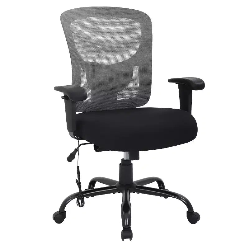 Chaise de bureau ergonomique grande taille 400 lbs, dossier maille, pour personnes fortes
