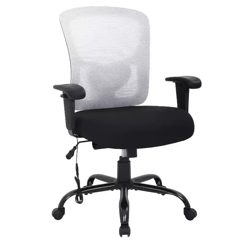 Chaise de bureau ergonomique grande taille 400 lbs, dossier maille, pour personnes fortes