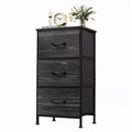 GALAXHERO Nightstand with 3 Drawers  Fabric Dresser Storage Organizer for Bedroom, Hallway, Entryway, Closets