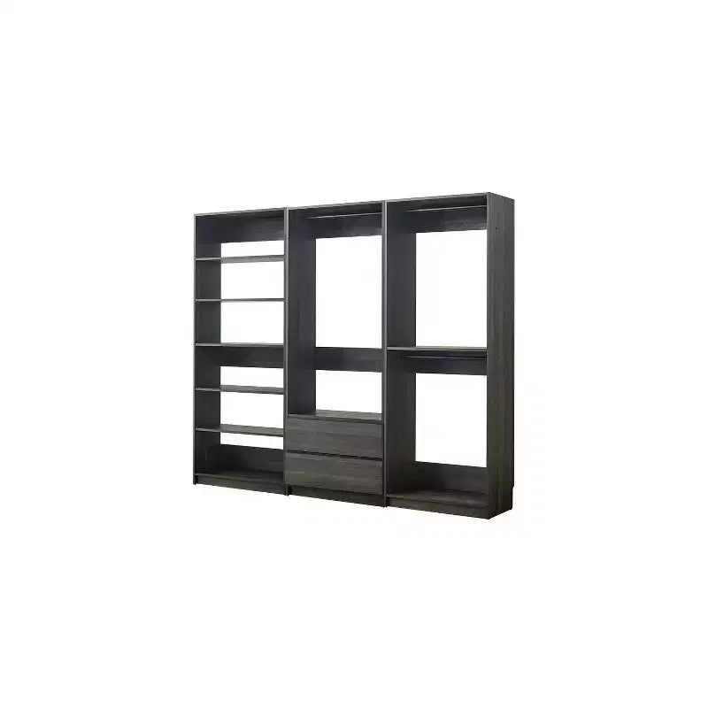 HomeStock Prosper Freestanding Walk in Wood Closet System