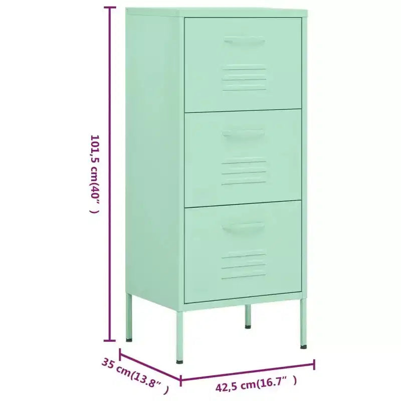 Armoire de rangement en acier bleu marine de taille moyenne avec pieds réglables - État neuf