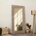 GDFStudio Cheryl Retro 72 Solid Wood Handcarved Rectangle Full Length Mirror