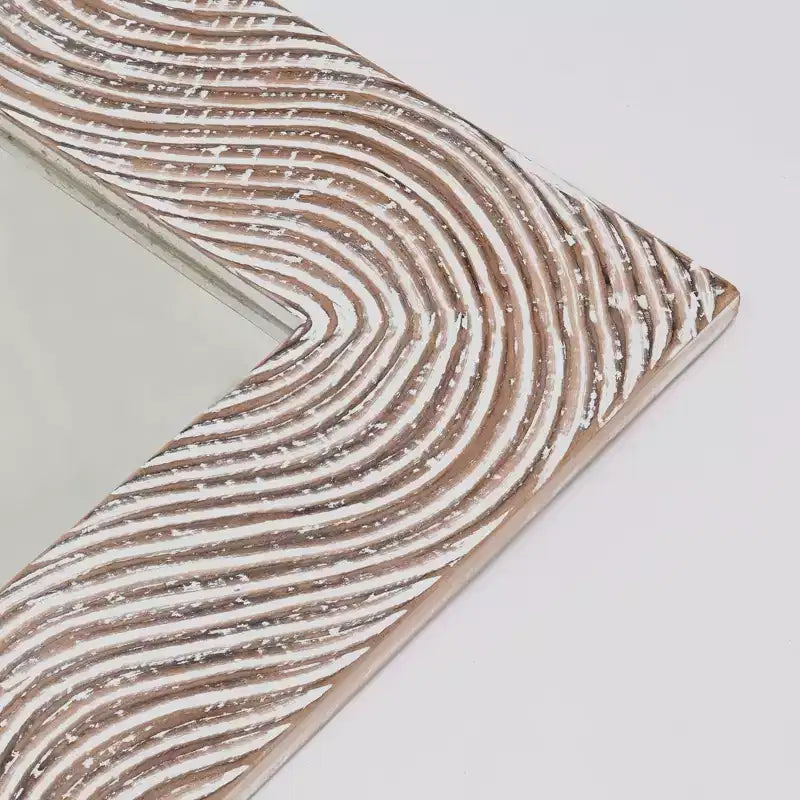 Miroir psyché rectangulaire en bois massif sculpté à la main Rétro 72