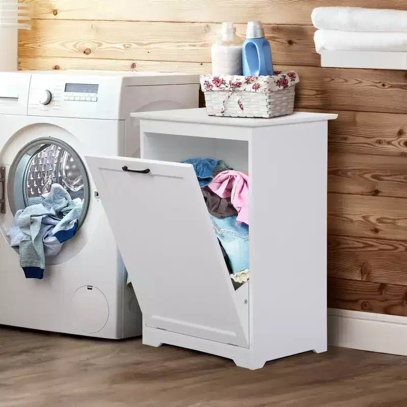 Panier à linge Cuisine Poubelle en bois Porte-poubelle