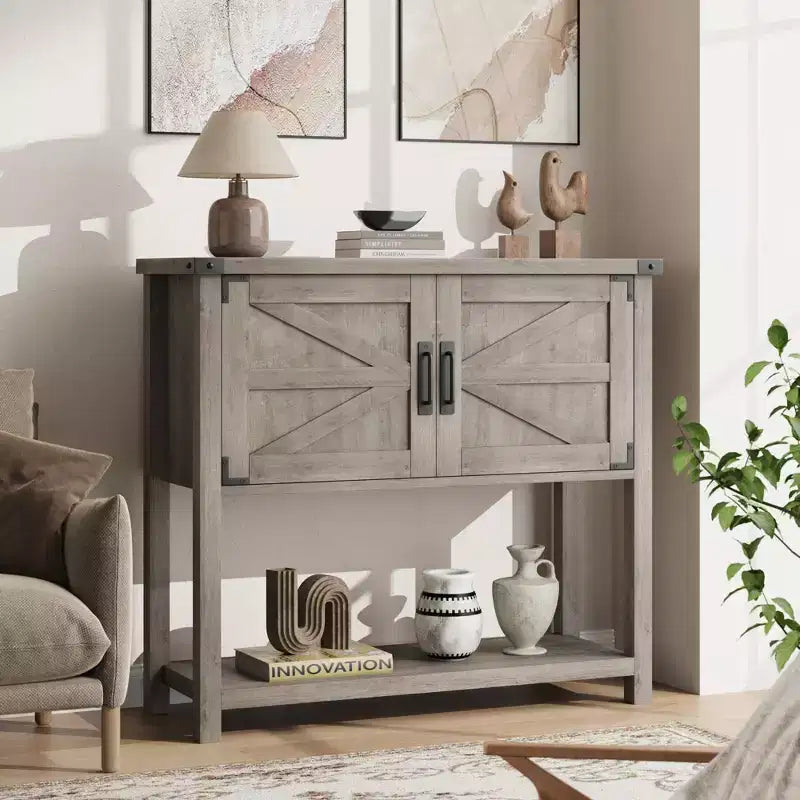 31 Entryway Console Table with Storage, Wooden Coffee Bar Cabinet, Narrow Sideboard Buffet Cabinet, Sofa Foyer Table for Entryway Hallway