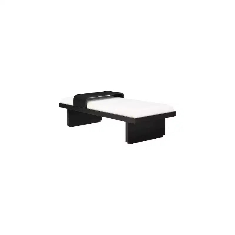 Banc rembourré en tissu chenille