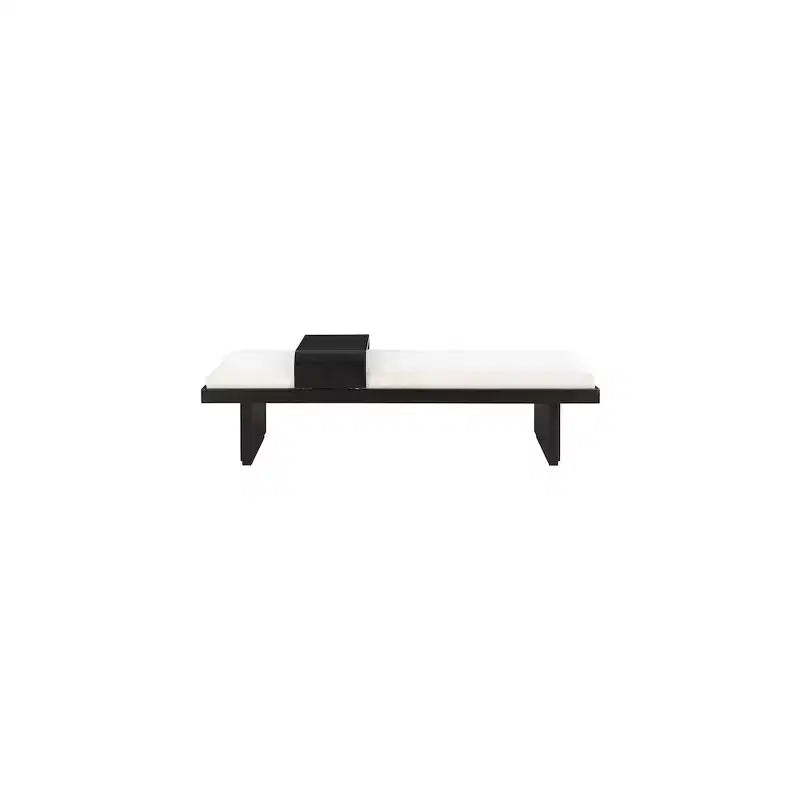 Banc rembourré en tissu chenille