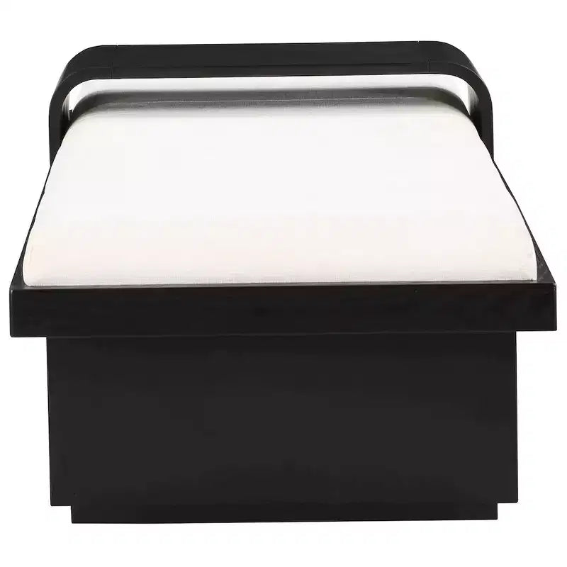 Banc rembourré en tissu chenille