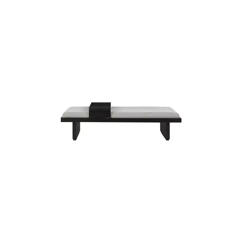 Banc rembourré en tissu chenille