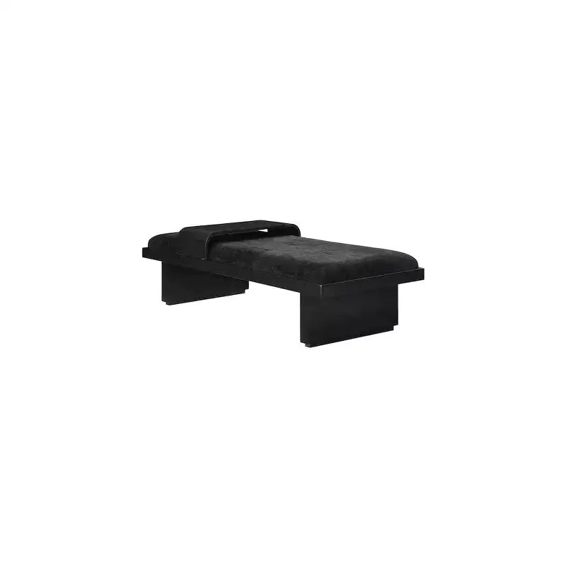 Banc rembourré en tissu chenille
