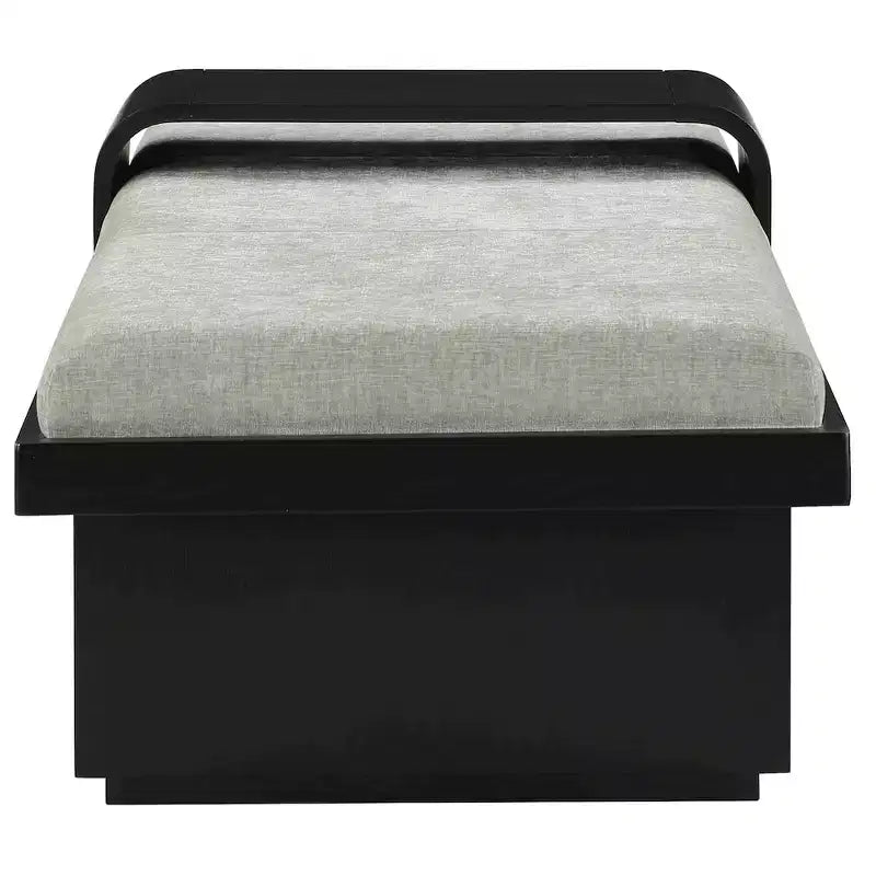 Banc rembourré en tissu chenille
