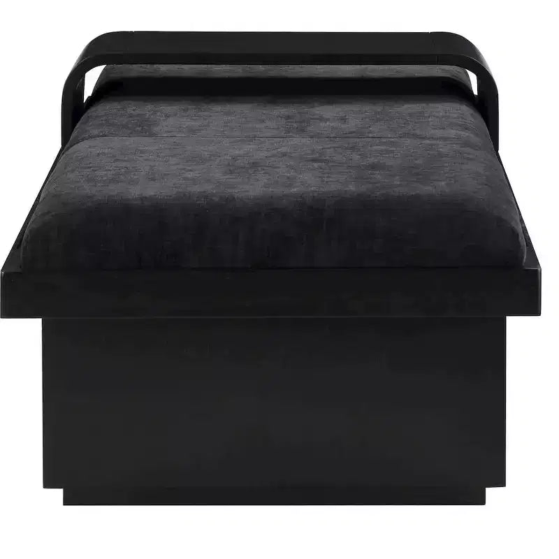 Banc rembourré en tissu chenille