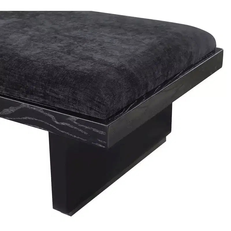 Banc rembourré en tissu chenille