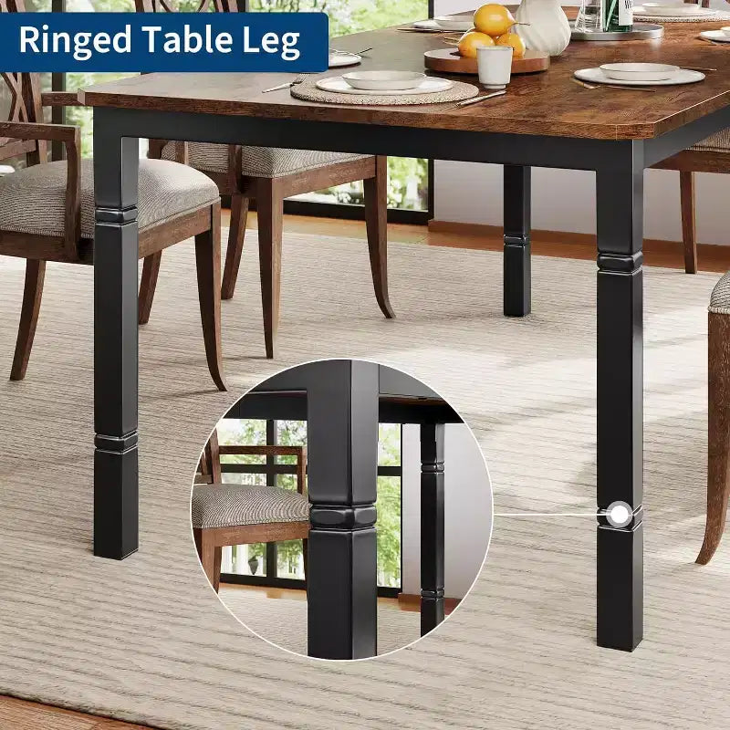 Table à manger de 200 cm pour 6 à 8 personnes - Table de cuisine industrielle