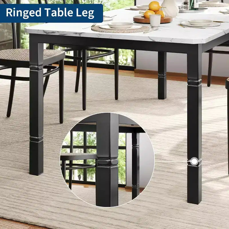 Table à manger de 200 cm pour 6 à 8 personnes - Table de cuisine industrielle