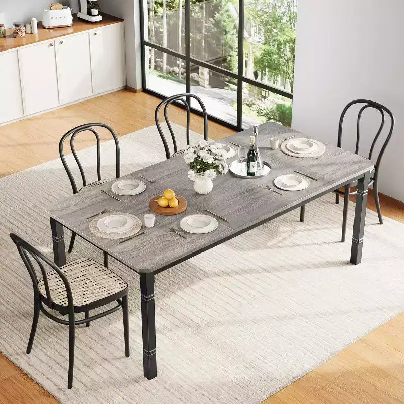 Table à manger de 200 cm pour 6 à 8 personnes - Table de cuisine industrielle