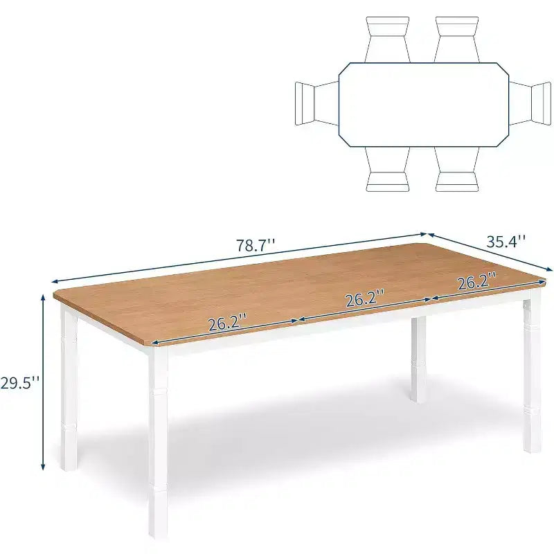 Table à manger de 200 cm pour 6 à 8 personnes - Table de cuisine industrielle