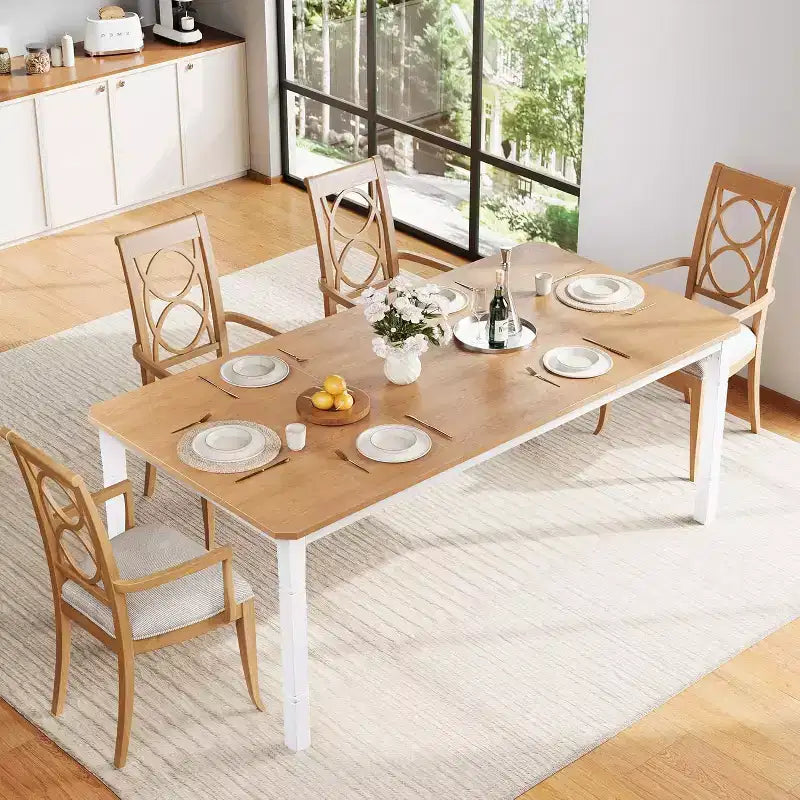 Table à manger de 200 cm pour 6 à 8 personnes - Table de cuisine industrielle