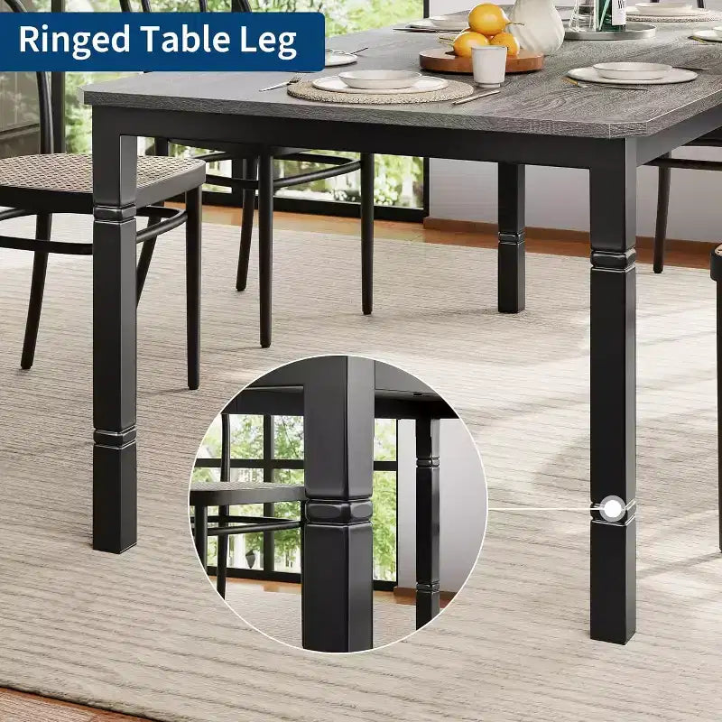 Table à manger de 200 cm pour 6 à 8 personnes - Table de cuisine industrielle