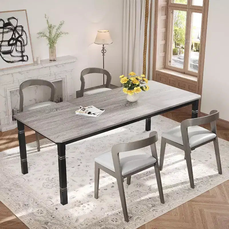 Table à manger de 200 cm pour 6 à 8 personnes - Table de cuisine industrielle