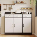 42.5 Sideboard Buffet Cabinet with Adjustable Shelves, Wooden Kitchen Storage Cabinet, Modern Coffee Bar Buffet Table