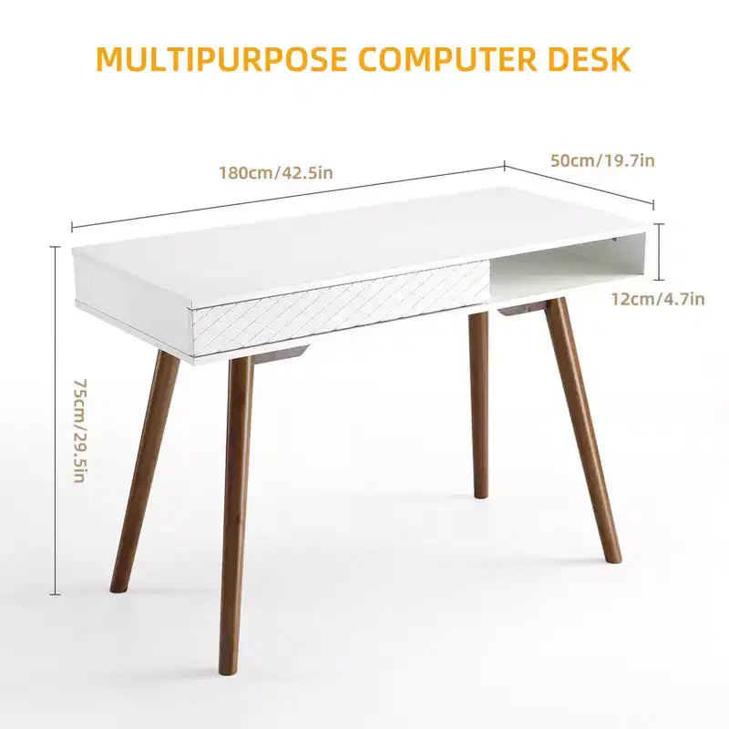 Bureau d'ordinateur 109 cm, Petite table d'écriture moderne et simple pour bureau