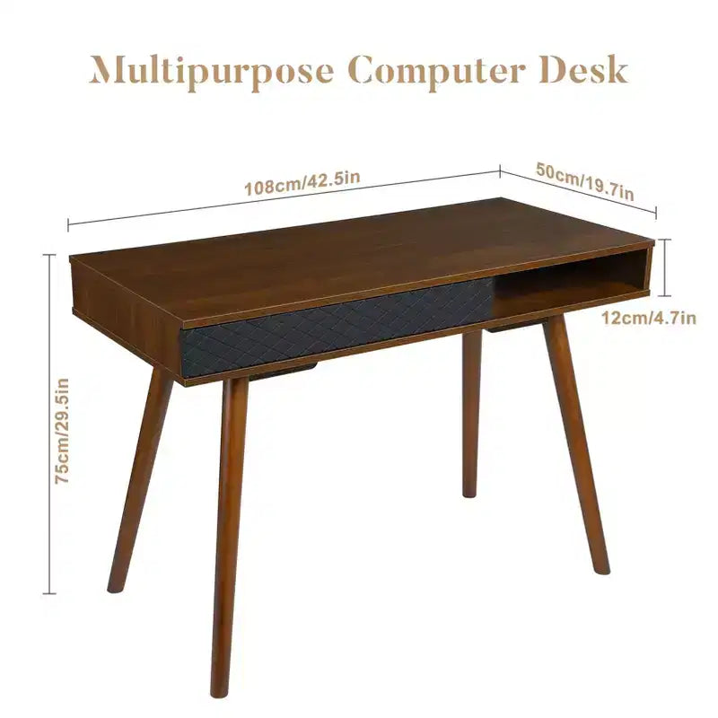 Bureau d'ordinateur 109 cm, Petite table d'écriture moderne et simple pour bureau