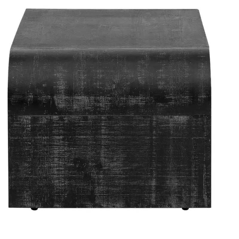 Table basse avec design Art Déco incurvé pour salon ou salle à manger noir antique