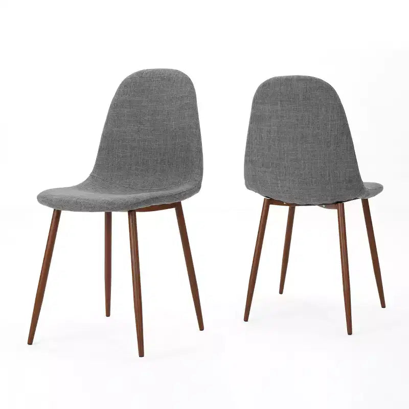 Chaises de salle à manger capitonnées en tissu de style Mid-Century Modern