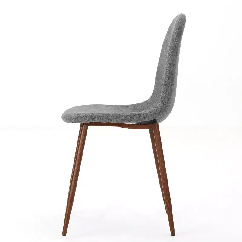 Chaises de salle à manger capitonnées en tissu de style Mid-Century Modern