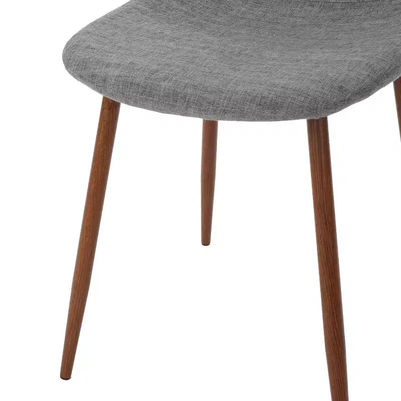 Chaises de salle à manger capitonnées en tissu de style Mid-Century Modern