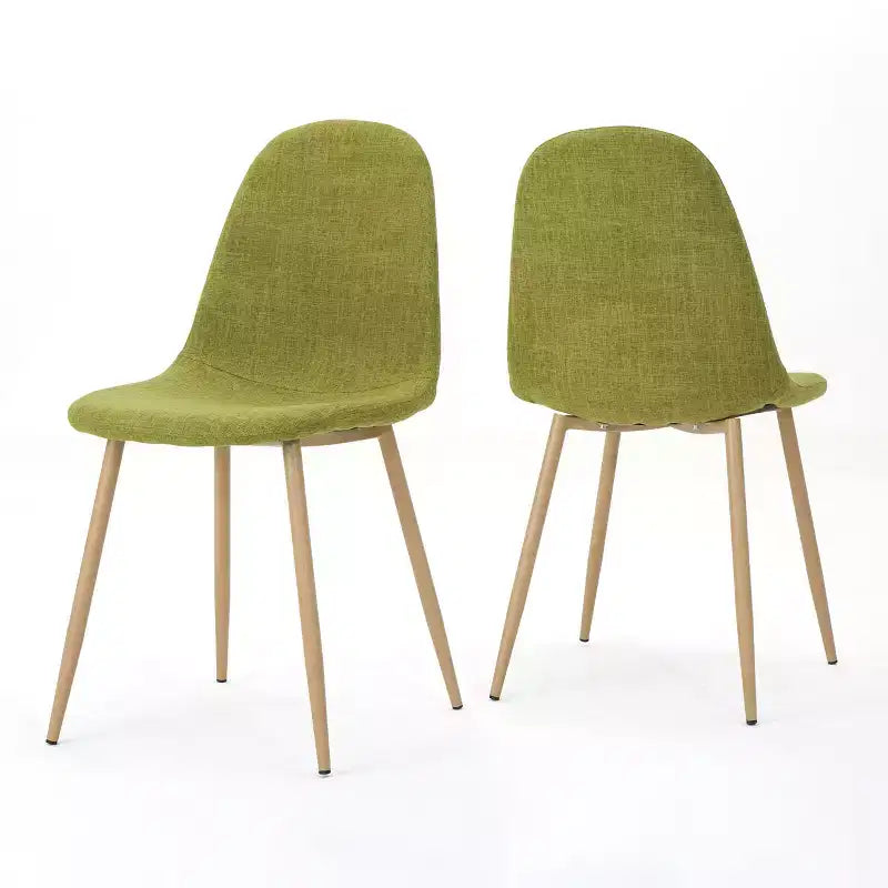 Chaises de salle à manger capitonnées en tissu de style Mid-Century Modern
