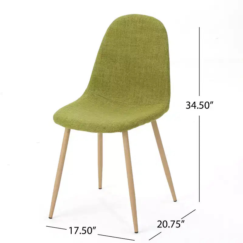 Chaises de salle à manger capitonnées en tissu de style Mid-Century Modern