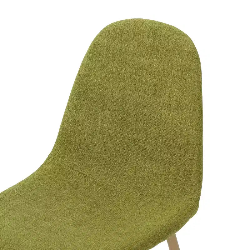 Chaises de salle à manger capitonnées en tissu de style Mid-Century Modern